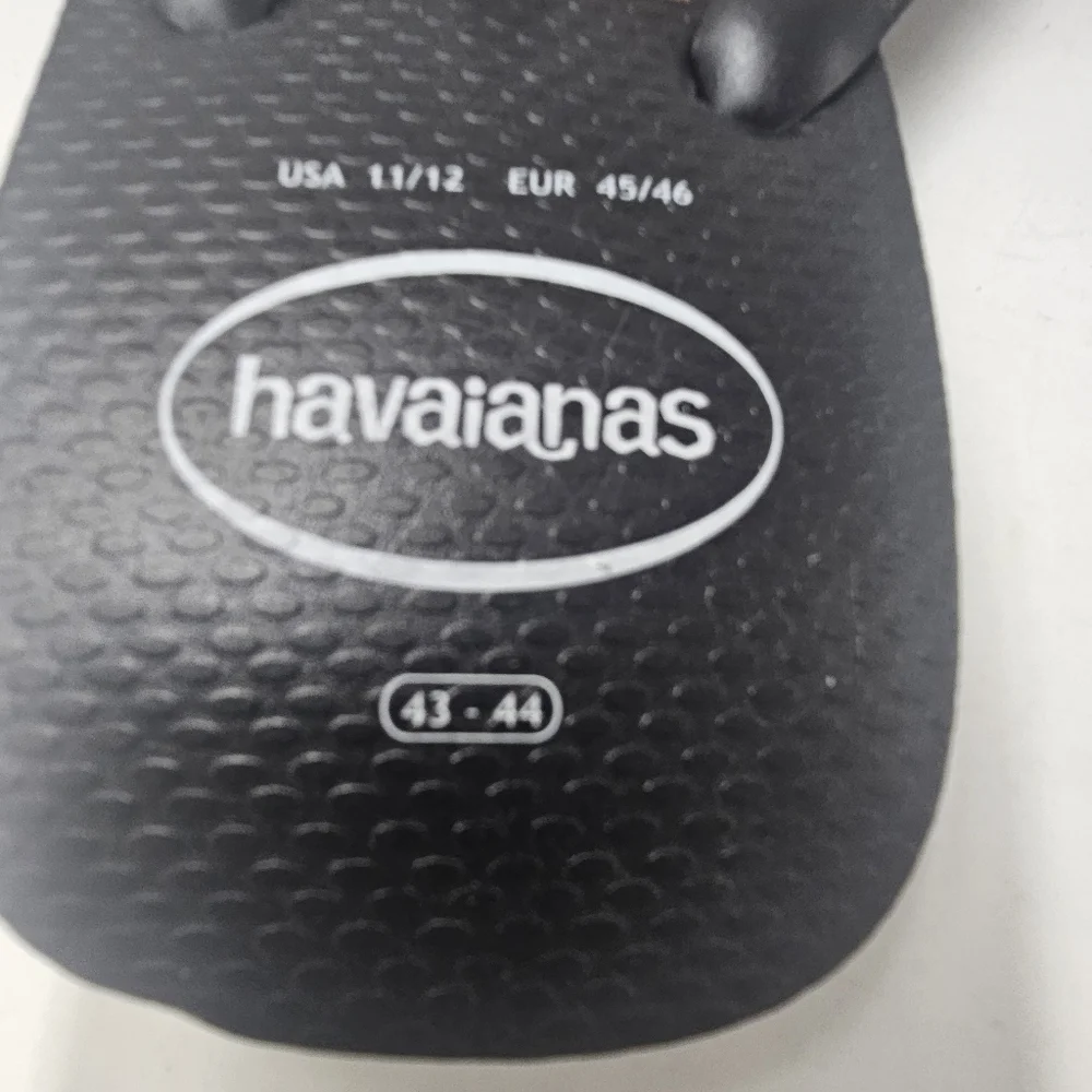 Havaianas Men's Hype Sunset Flip Flops Black Beach Graphic Size 11/12 US